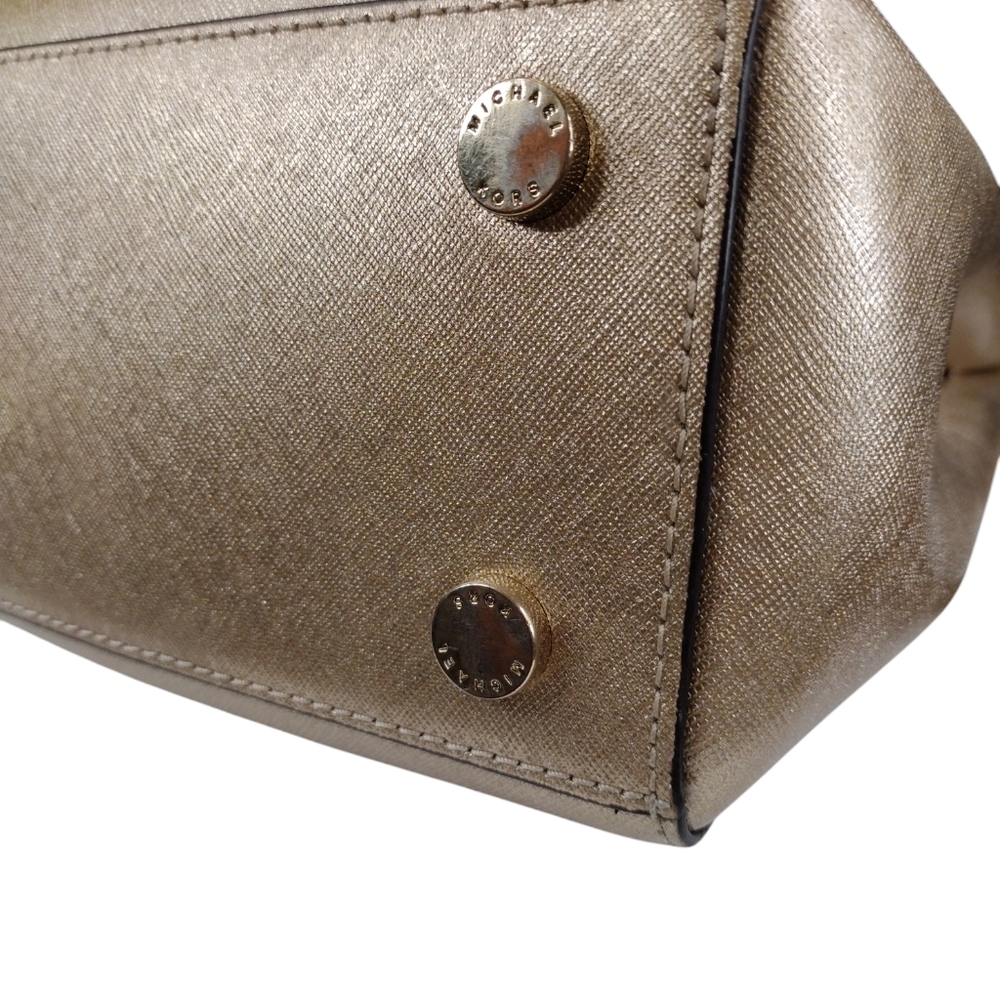 Michael Kors Metallic Gold Retired Satchel - Picture 7 of 12